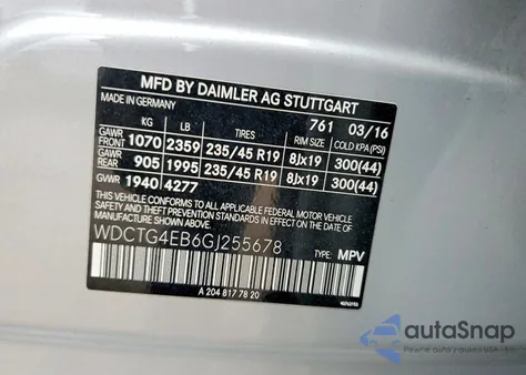 2016 Mercedes-Benz Gla 250 z USA, uszkodzony, nr VIN WDCTG4EB6GJ255678